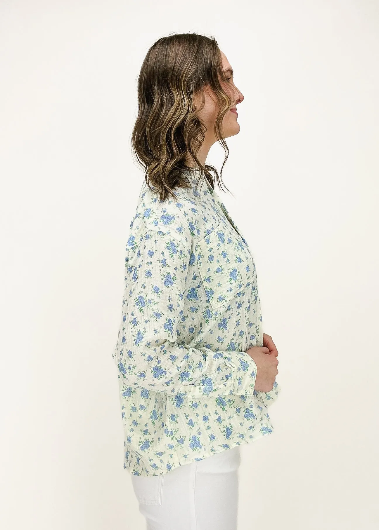 Abbie Blumen Button-Down-Shirt