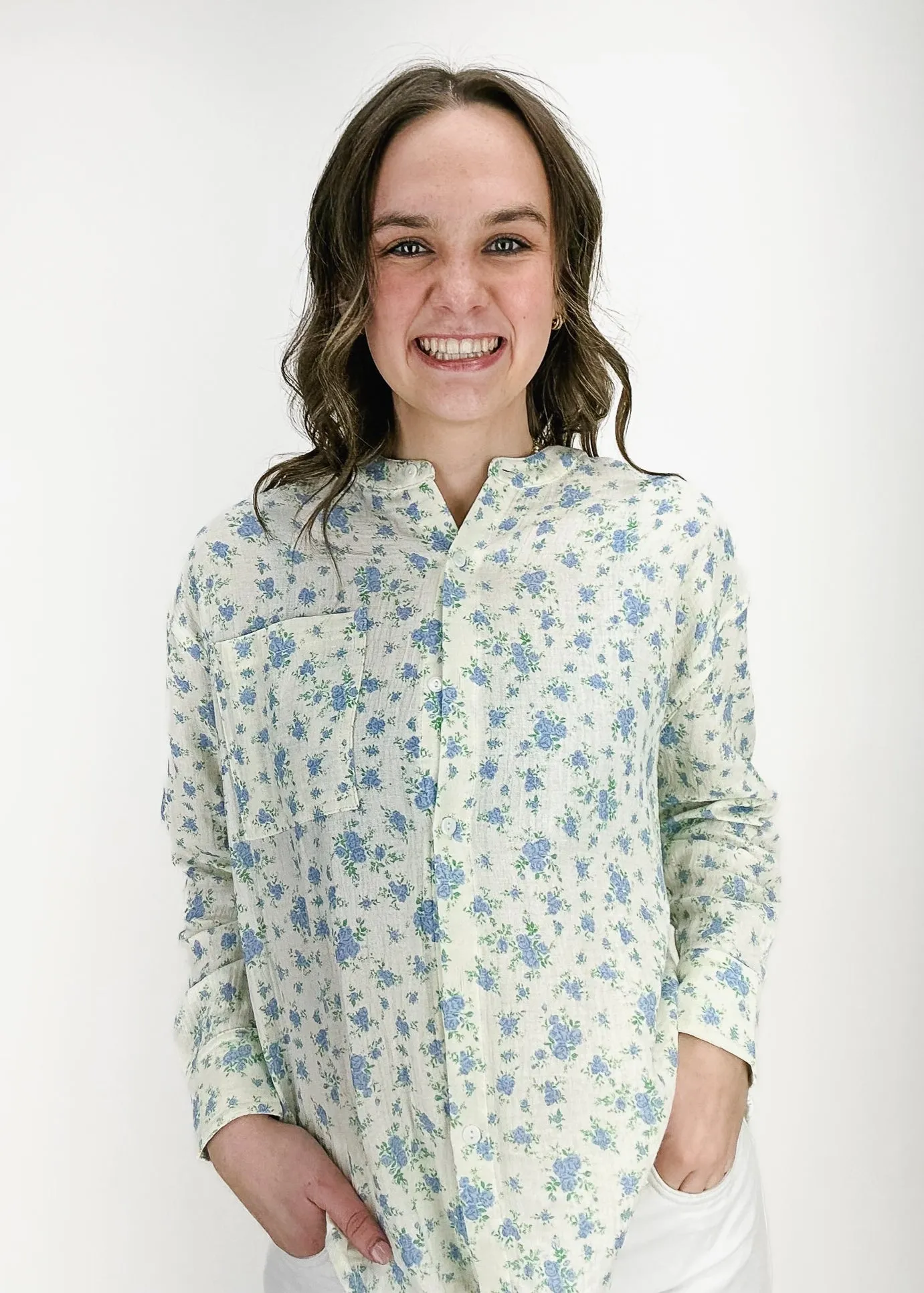 Abbie Blumen Button-Down-Shirt