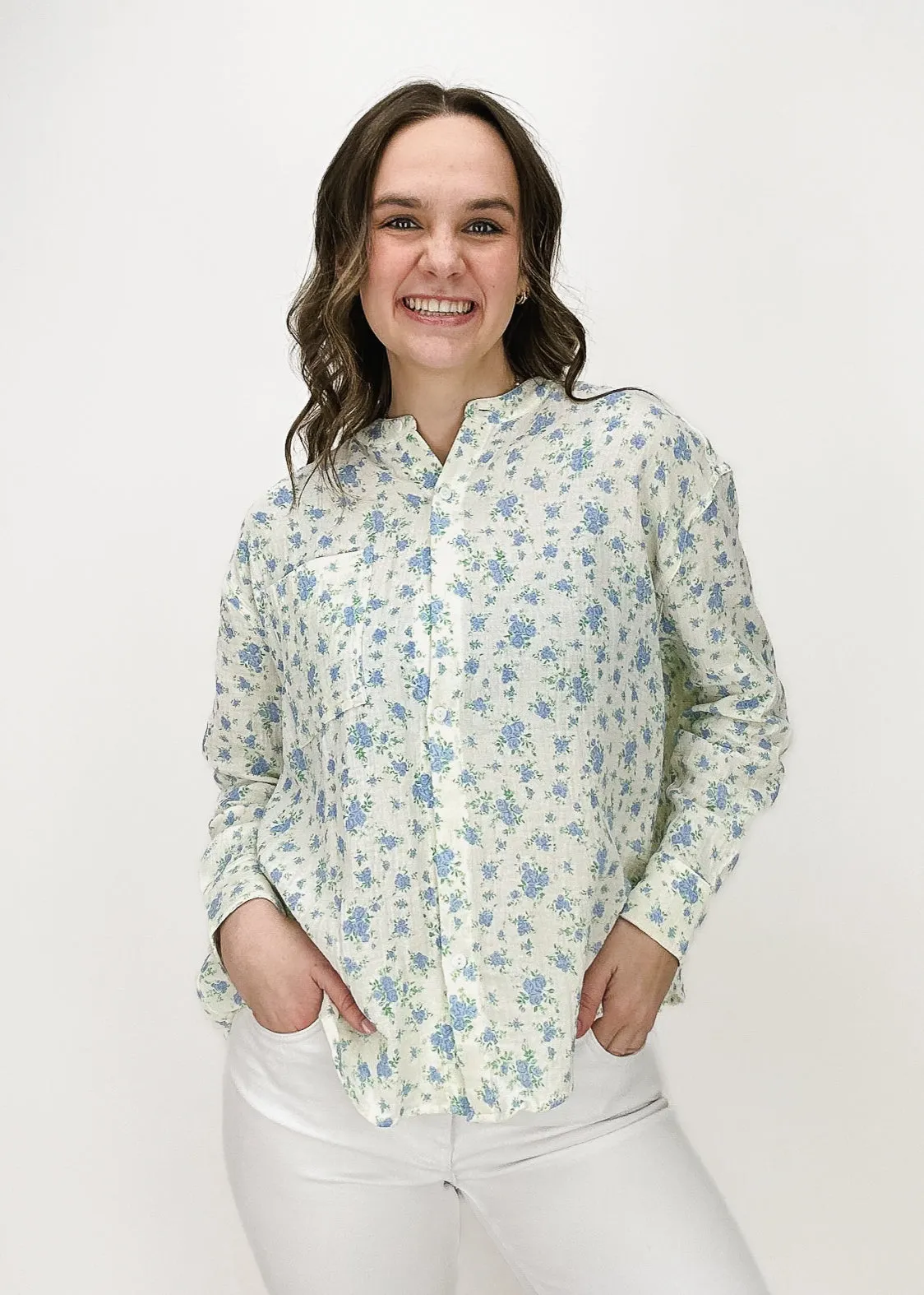 Abbie Blumen Button-Down-Shirt