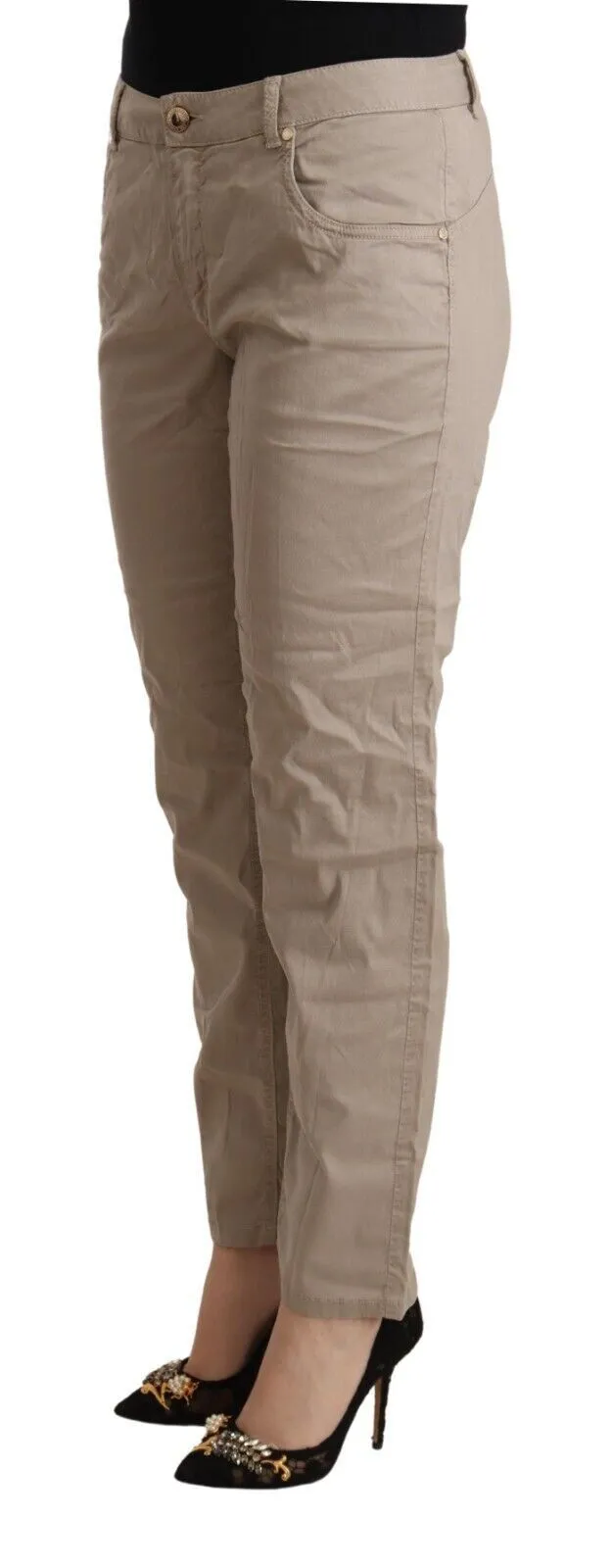 Acht Tencel Mid-Waist Tape Casual Damenhosen