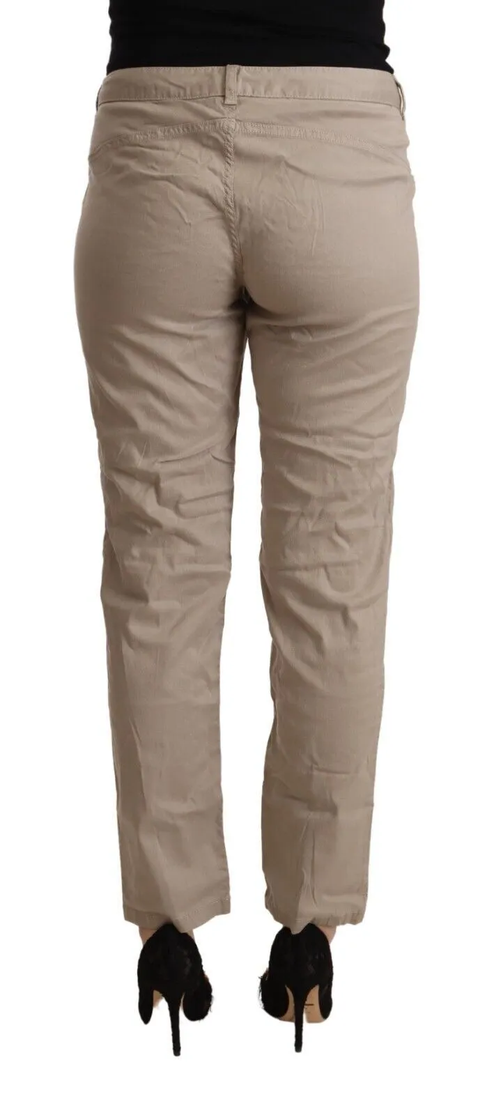 Acht Tencel Mid-Waist Tape Casual Damenhosen