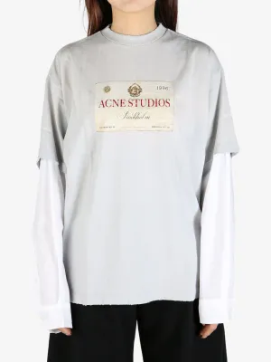 ACNE STUDIOS - Damen-Layer-Print-T-Shirt Bekleidung_acne-studios