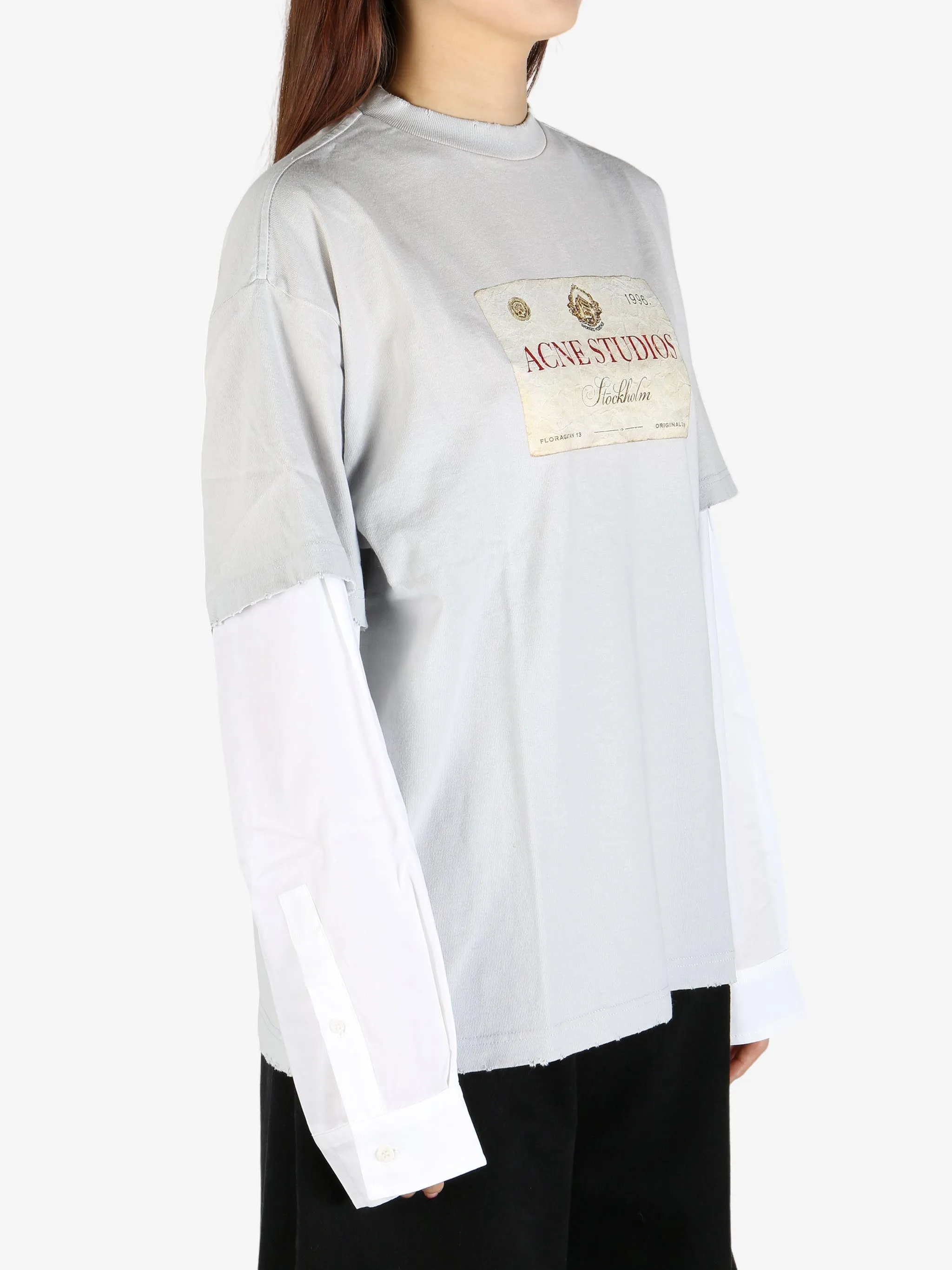 ACNE STUDIOS - Damen-Layer-Print-T-Shirt Bekleidung_acne-studios