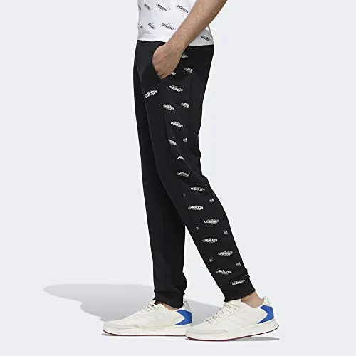 adidas Herren Hose Favourites Gestrickte Jogginghose, Schwarz/Weiß, S, FM6076 Nike Bekleidung