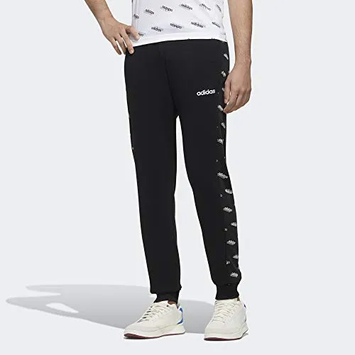 adidas Herren Hose Favourites Gestrickte Jogginghose, Schwarz/Weiß, S, FM6076 Nike Bekleidung