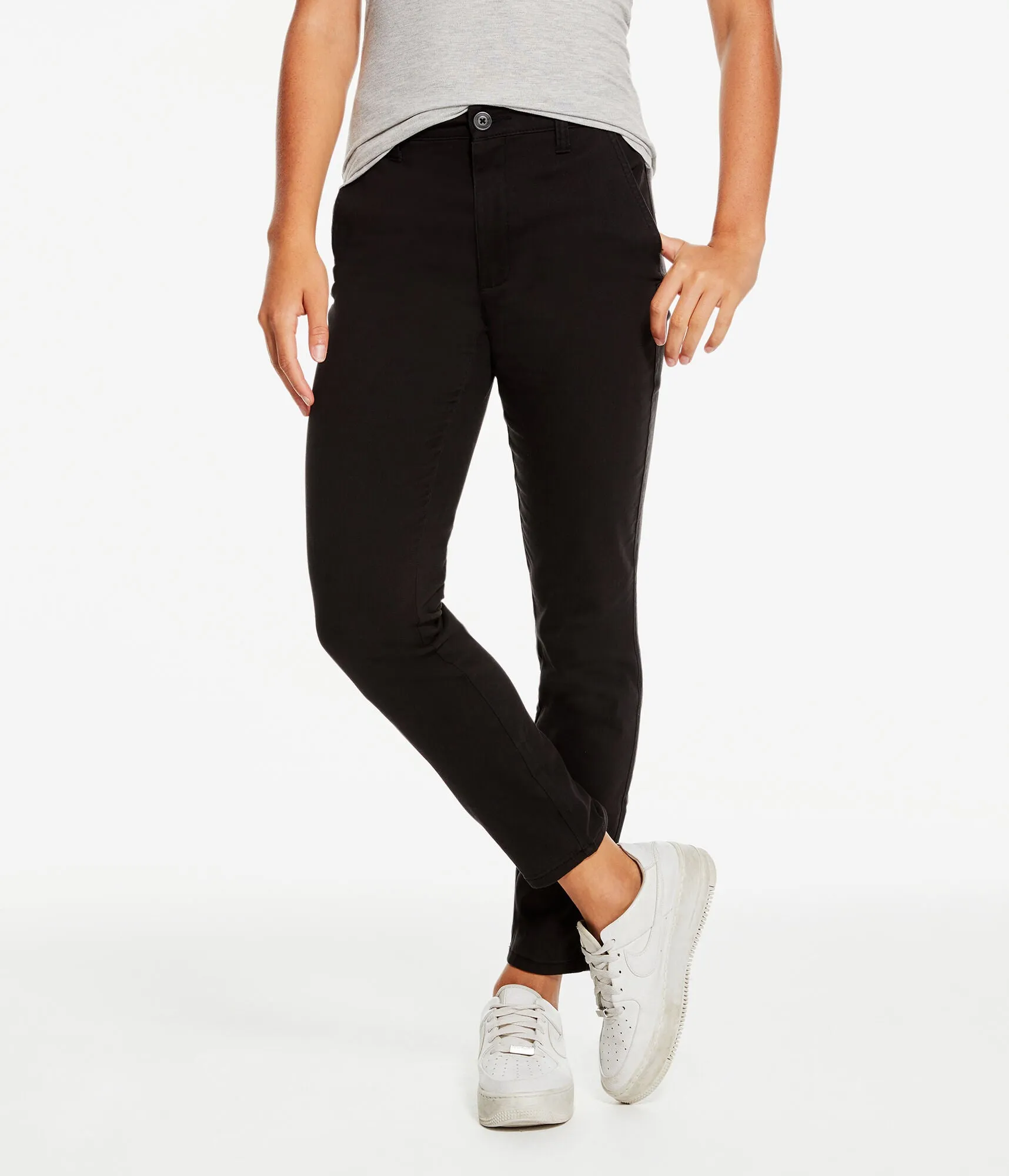 Aeropostale Damen Slim High-Rise Twill Hose
