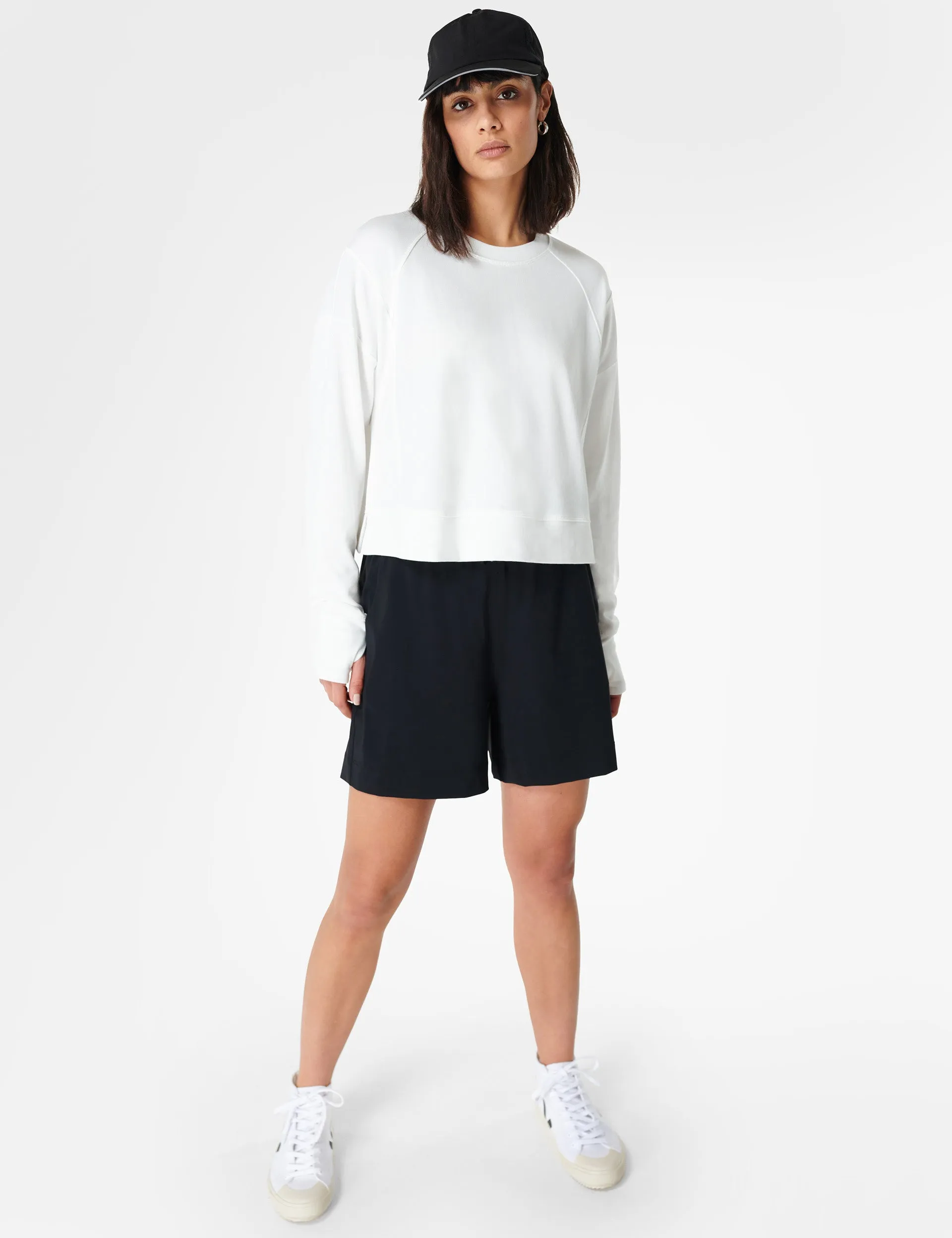 After Class Crop Sweatshirt - Lilyweiß
