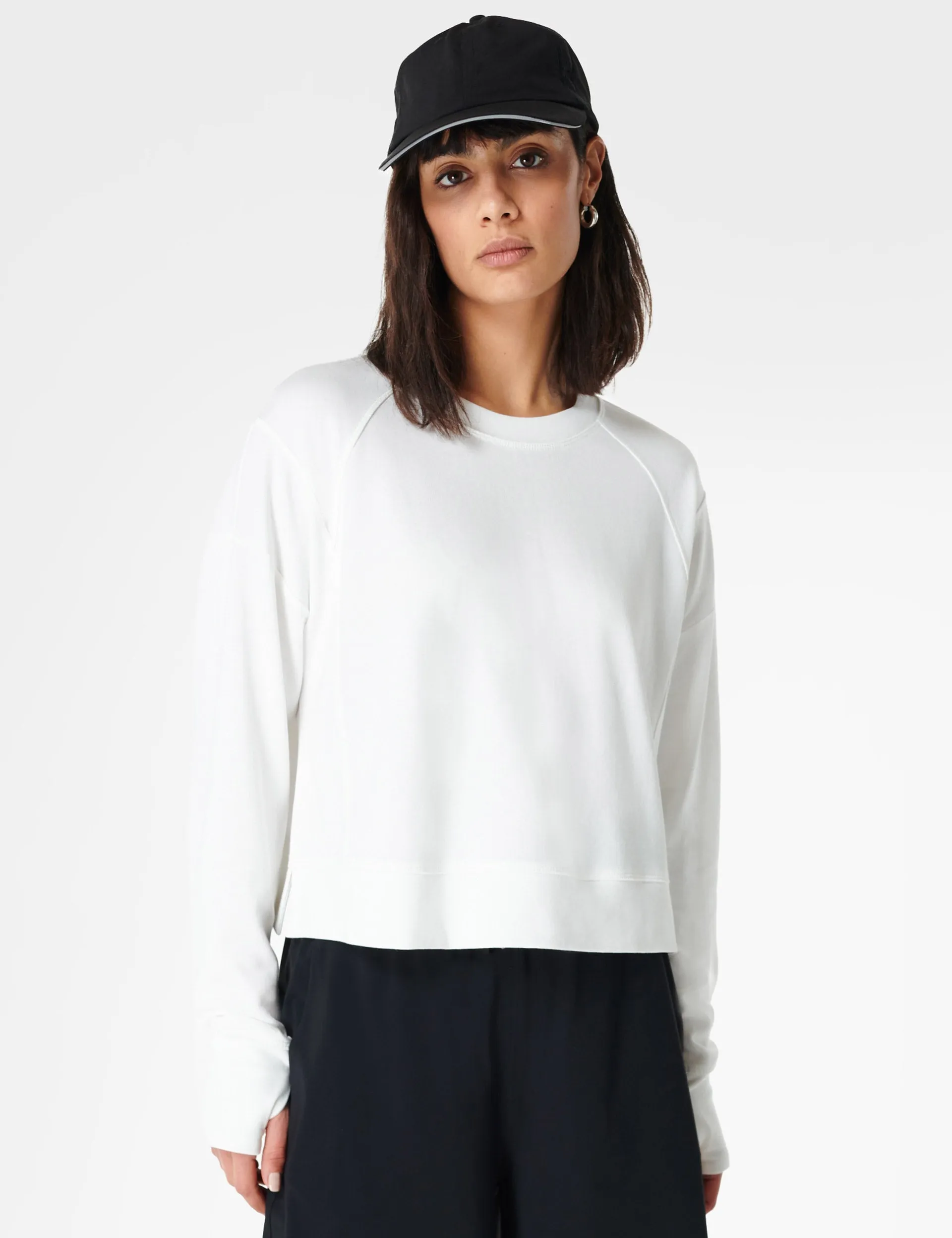 After Class Crop Sweatshirt - Lilyweiß