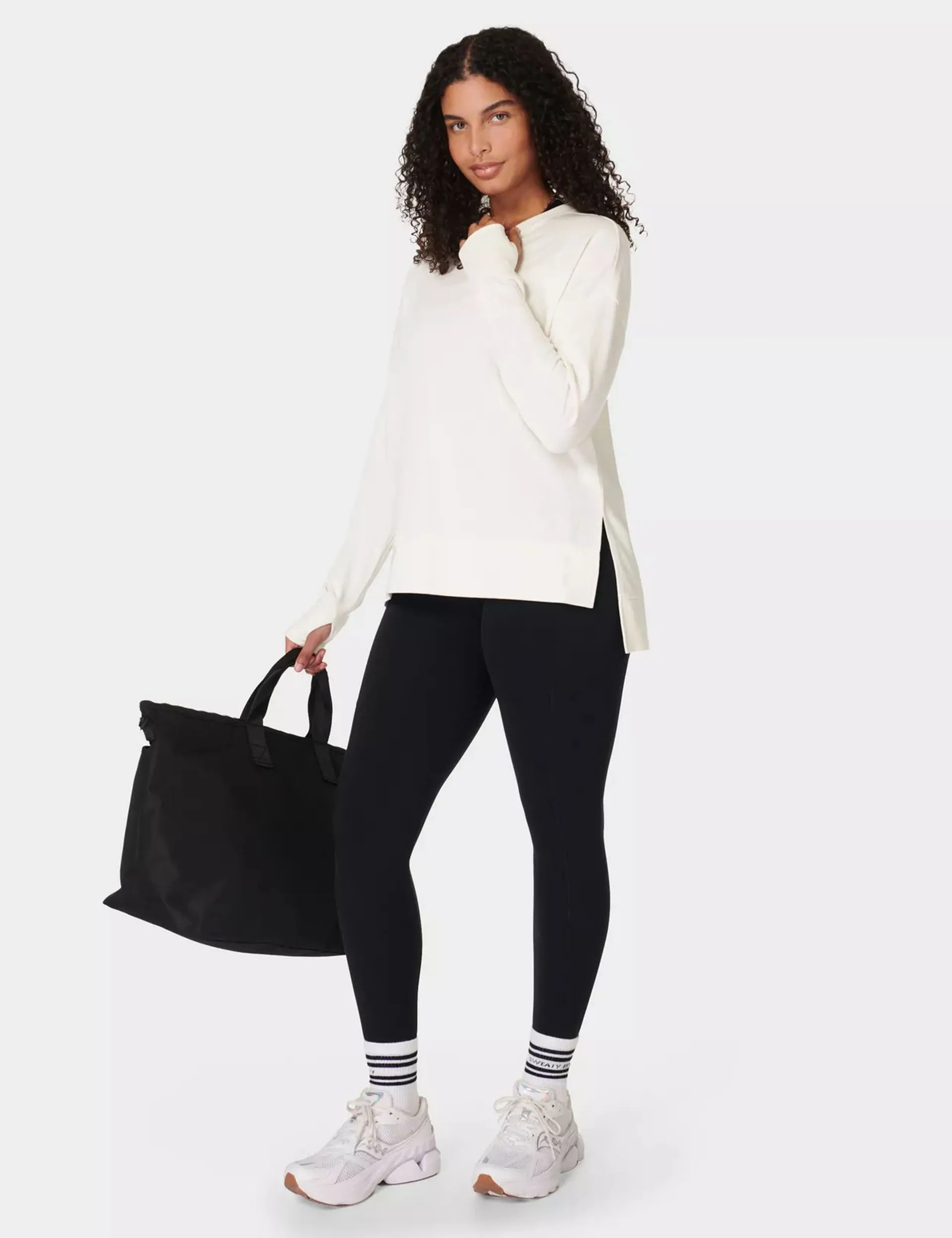 After Class Longline Sweatshirt - Lilyweiß