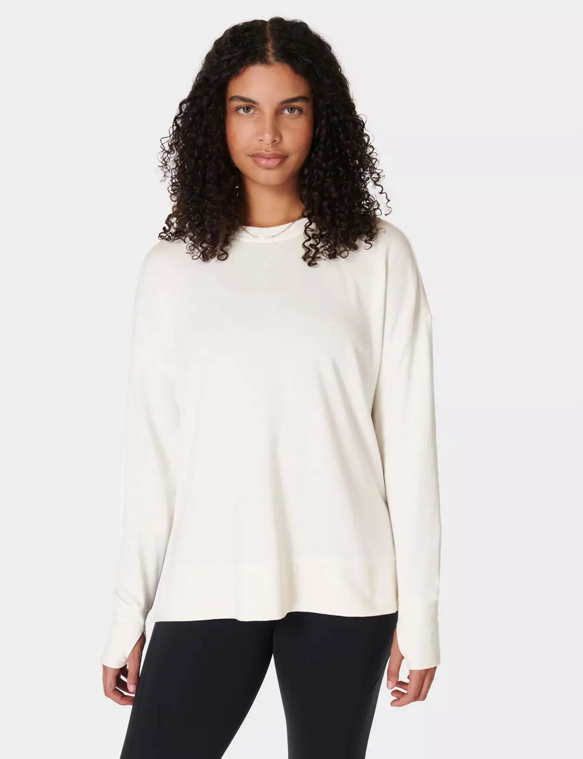 After Class Longline Sweatshirt - Lilyweiß