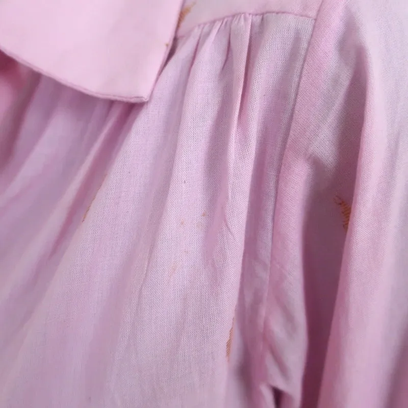 Alix of Bohemia Knopfhemd Pink & Gold Ikat Größe Small Langarm Oberteil