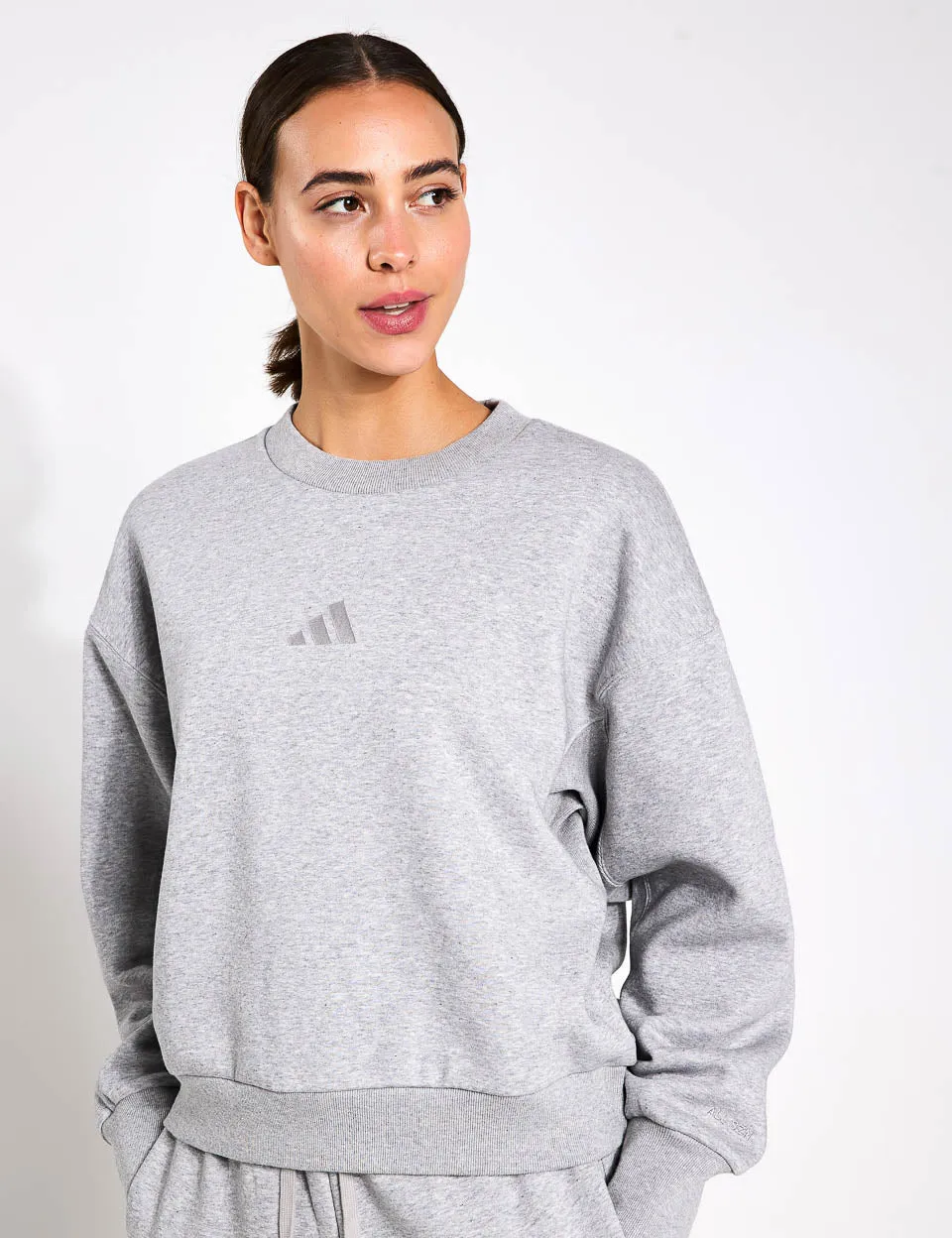 ALL SZN Fleece Lockeres Sweatshirt - Mittelgrau Meliert