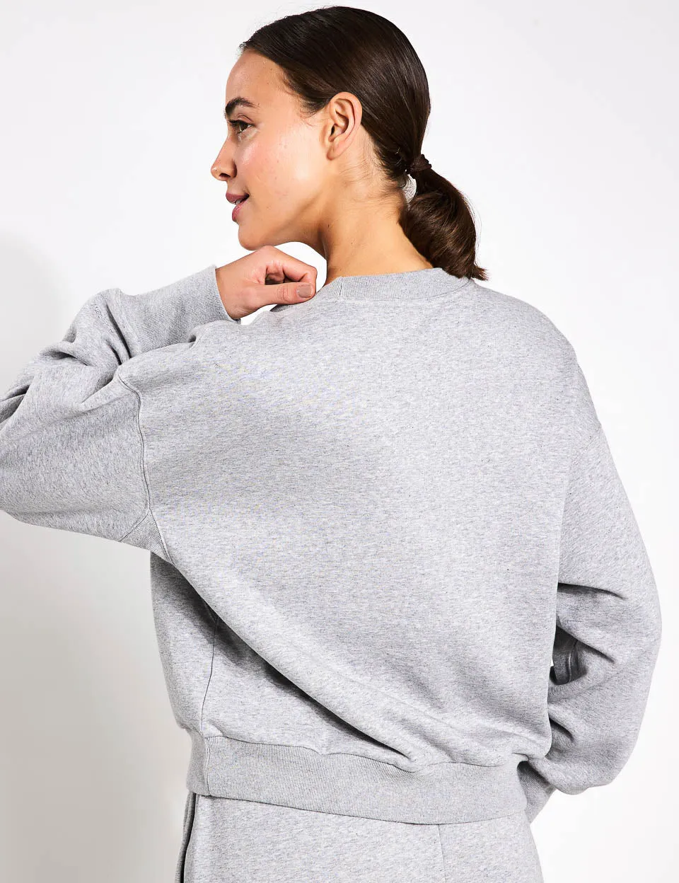 ALL SZN Fleece Lockeres Sweatshirt - Mittelgrau Meliert