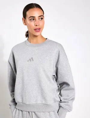 ALL SZN Fleece Lockeres Sweatshirt - Mittelgrau Meliert