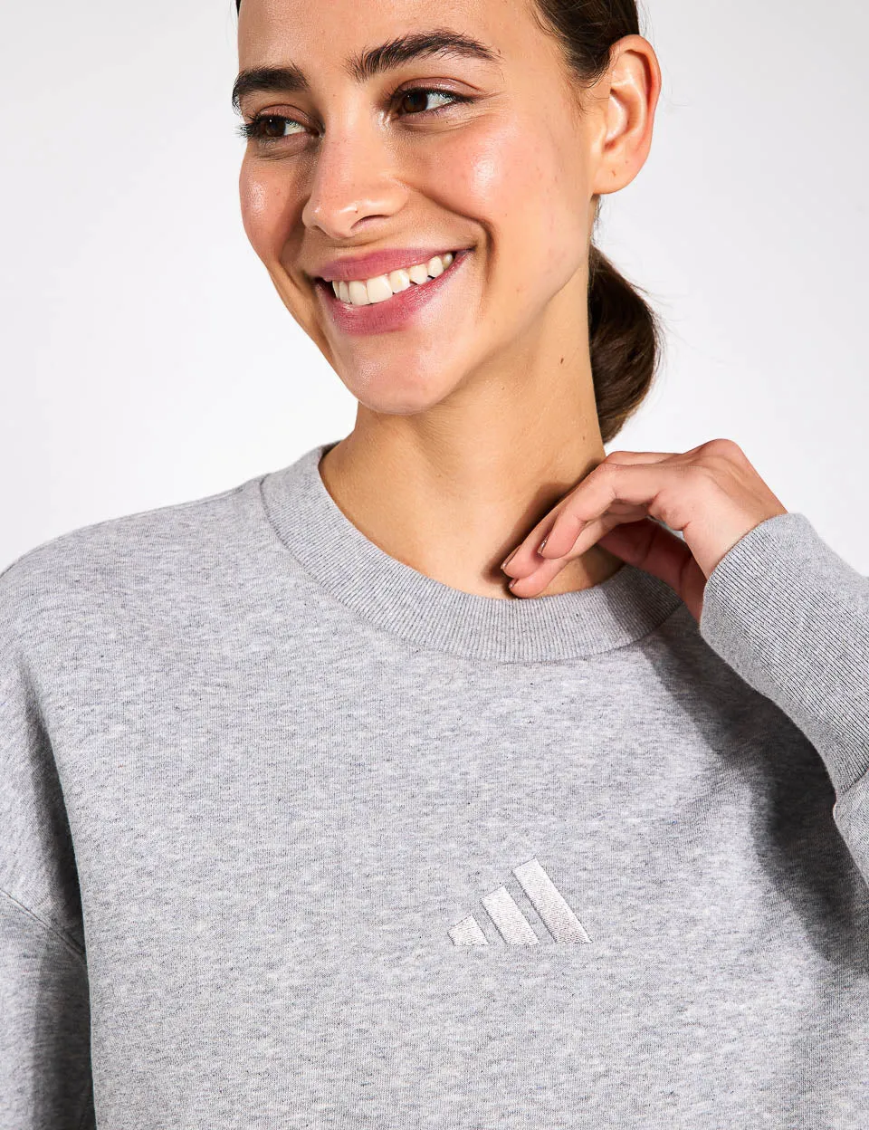 ALL SZN Fleece Lockeres Sweatshirt - Mittelgrau Meliert