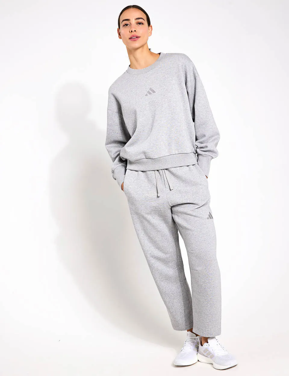 ALL SZN Fleece Lockeres Sweatshirt - Mittelgrau Meliert