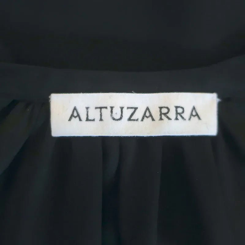 Altuzarra Benny Schnürbluse Schwarz Seide Größe 40 Langarmbluse