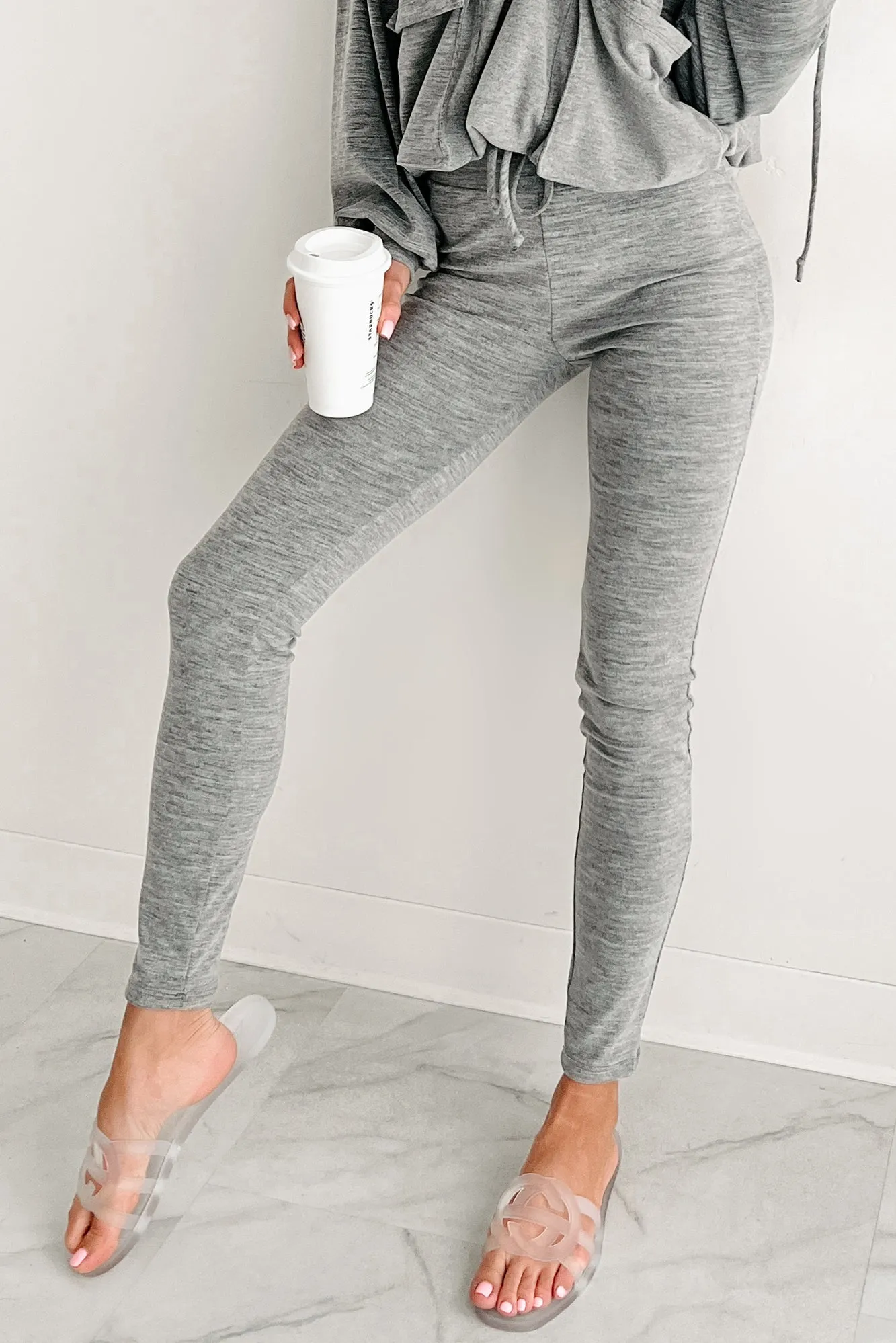 Always A Step Ahead Zweiteiliges Hoodie-Lounge-Set (Grau)