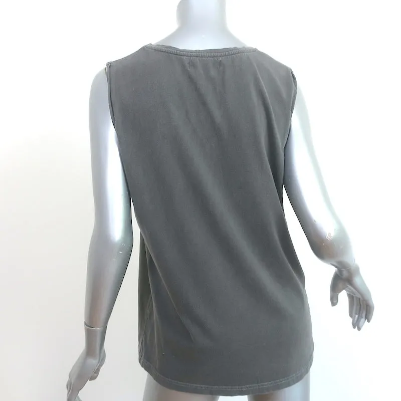 ANINE BING Kill Your Darlings Muskel-Tanktop Grau Baumwolle Größe S