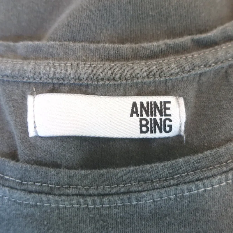 ANINE BING Kill Your Darlings Muskel-Tanktop Grau Baumwolle Größe S
