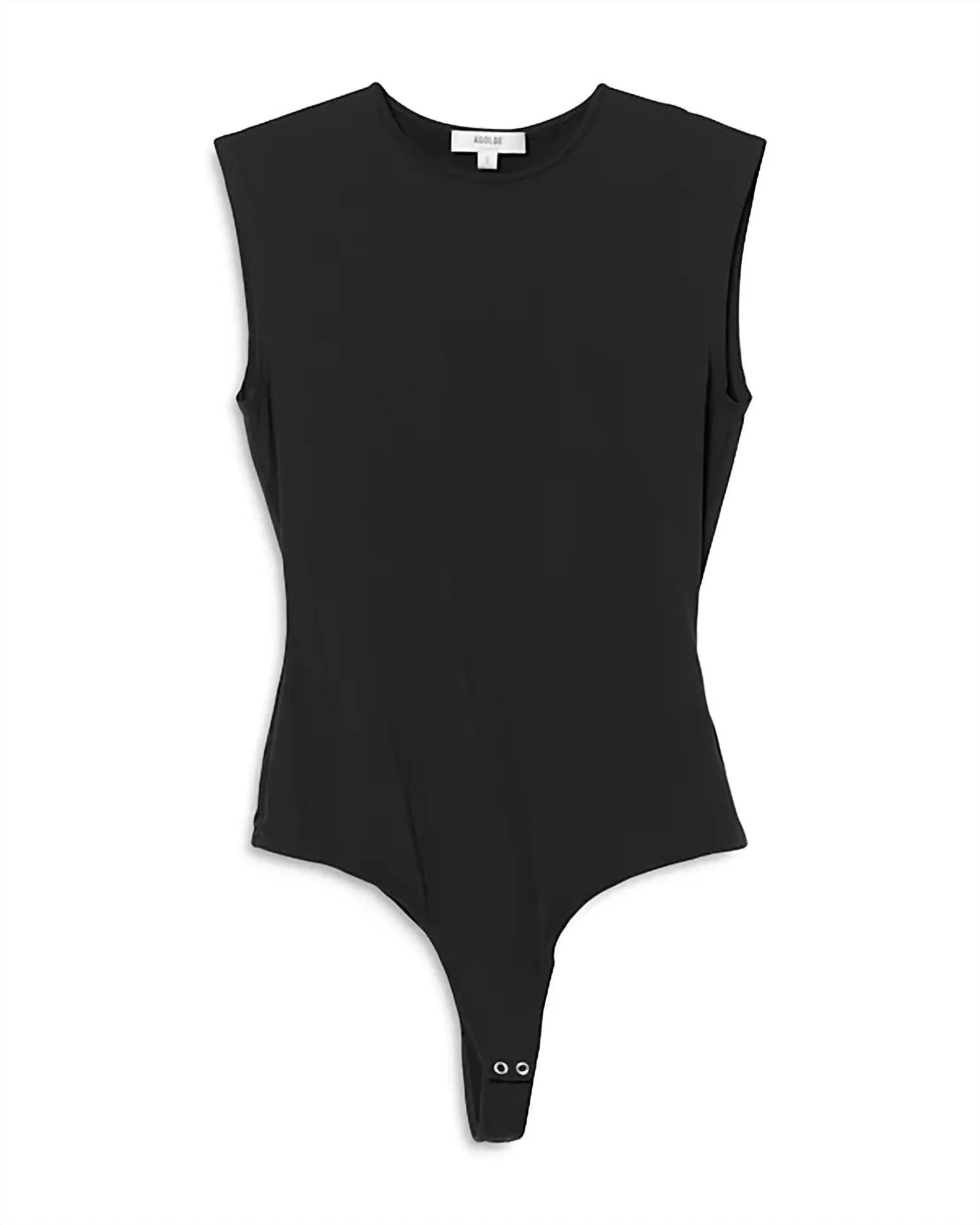 Aura Ärmelloser Bodysuit In Aluminium Schwarz
