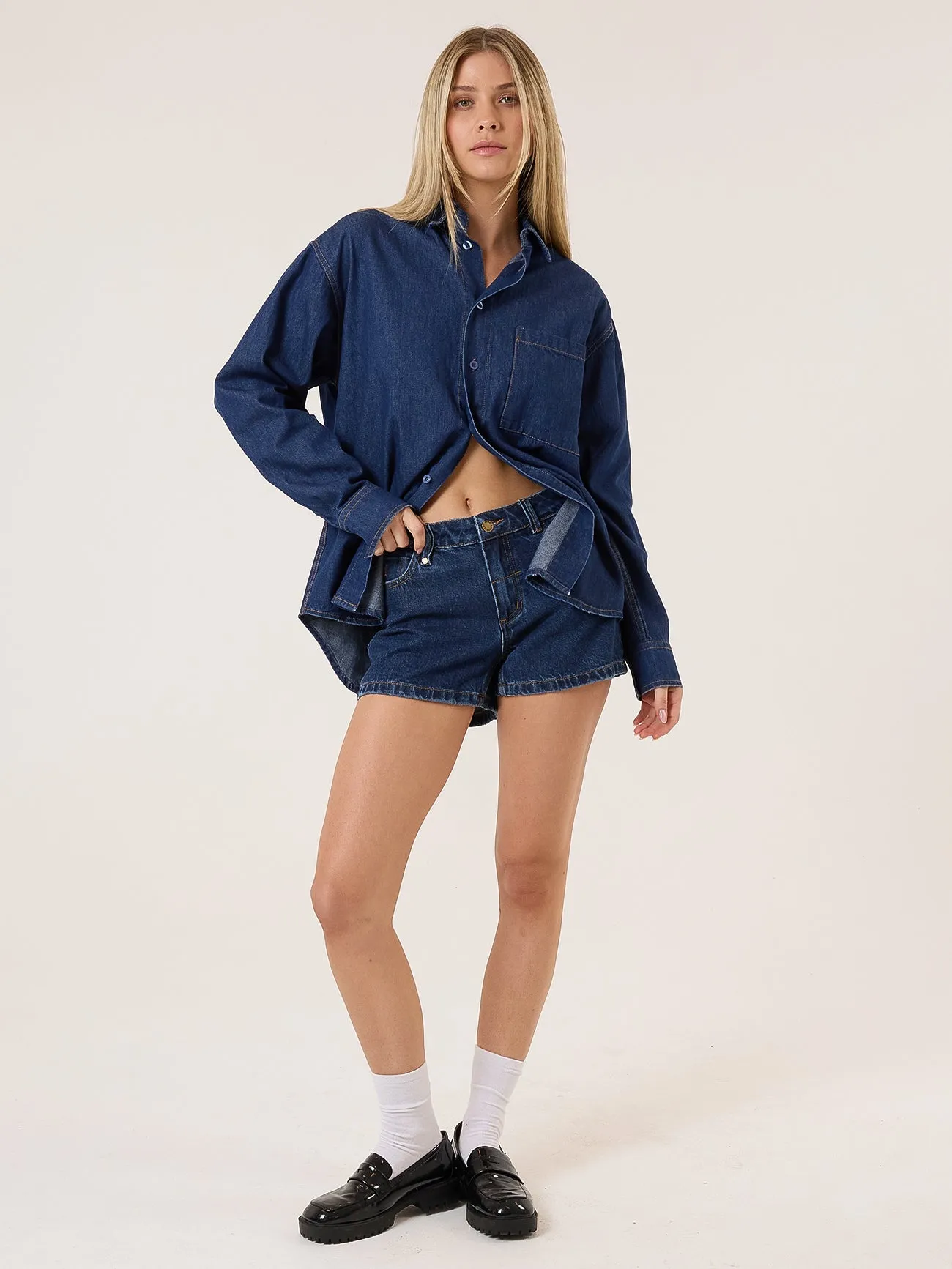 Austin Denim Shirt - Doppelte Indigo-Spülung