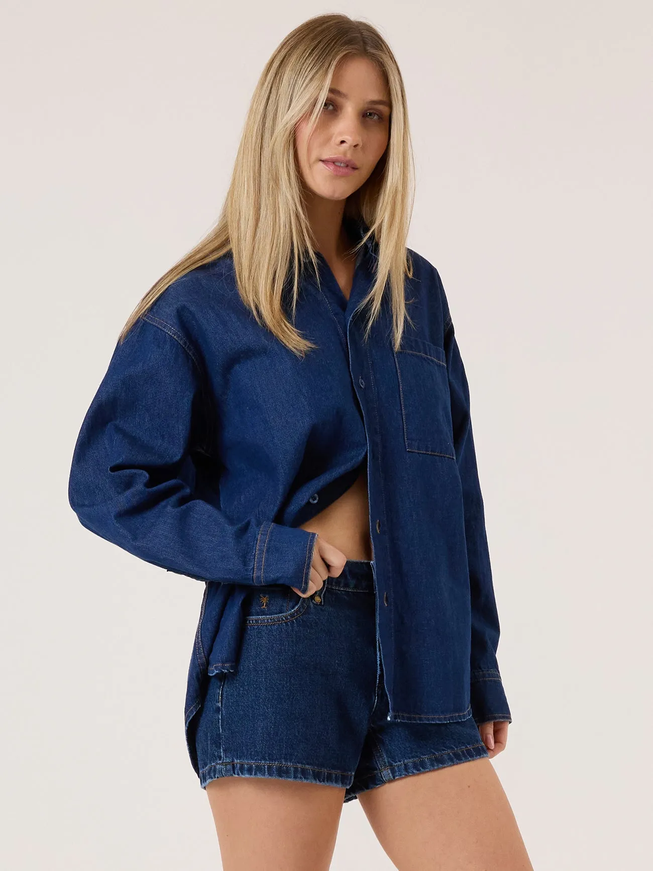 Austin Denim Shirt - Doppelte Indigo-Spülung