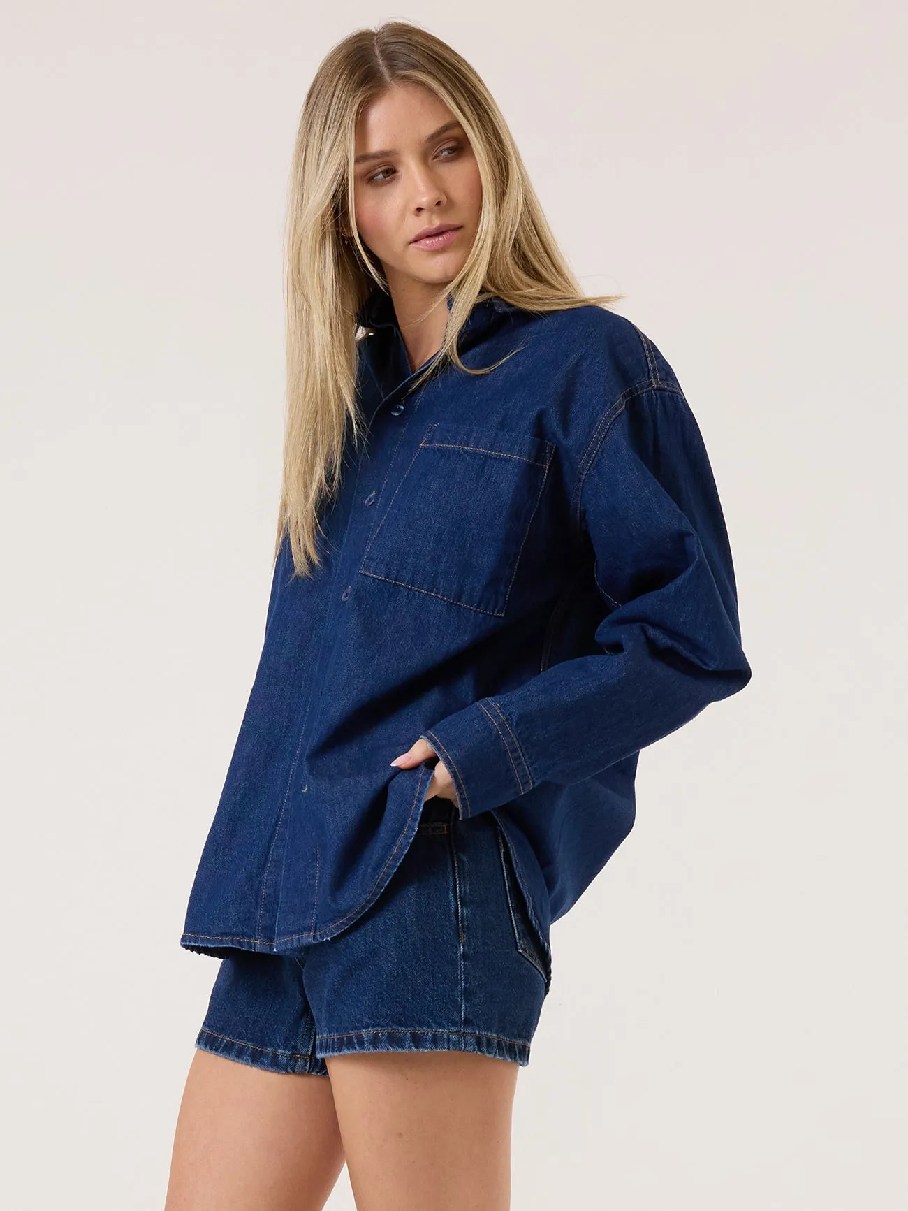 Austin Denim Shirt - Doppelte Indigo-Spülung