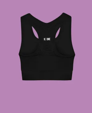 B-Confident Q-NOVA® Regeneriertes Material Nylon Sport-BH | Schwarz