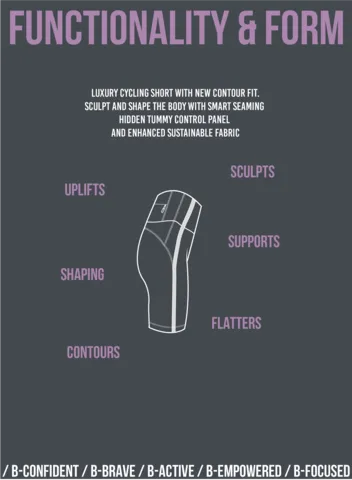 B-Confident Radhose aus recyceltem Material | Kühles Blau