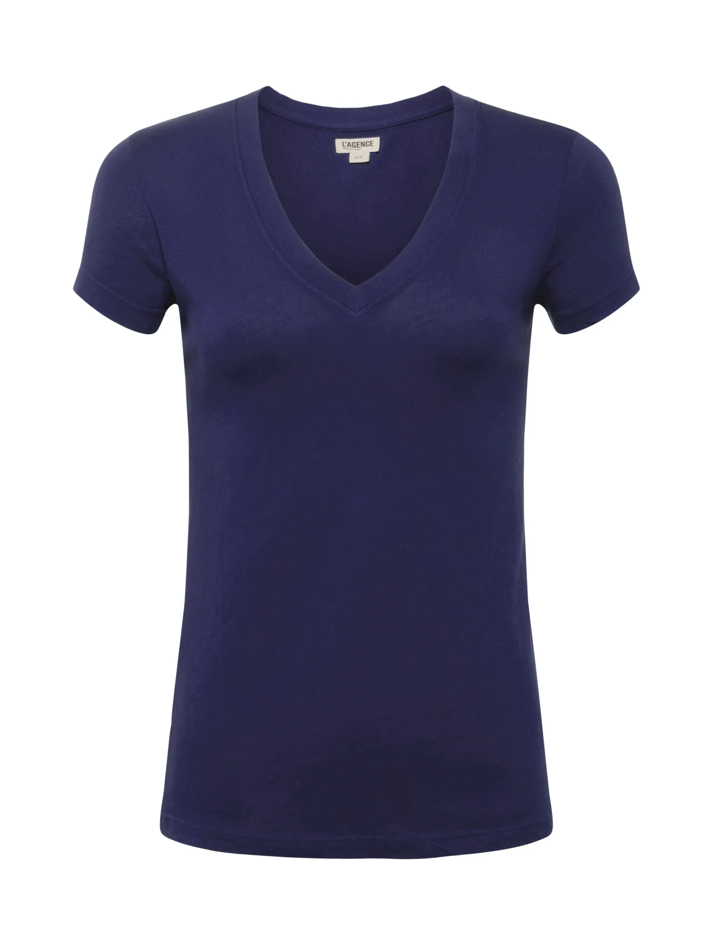 Becca Baumwoll-V-Ausschnitt T-Shirt