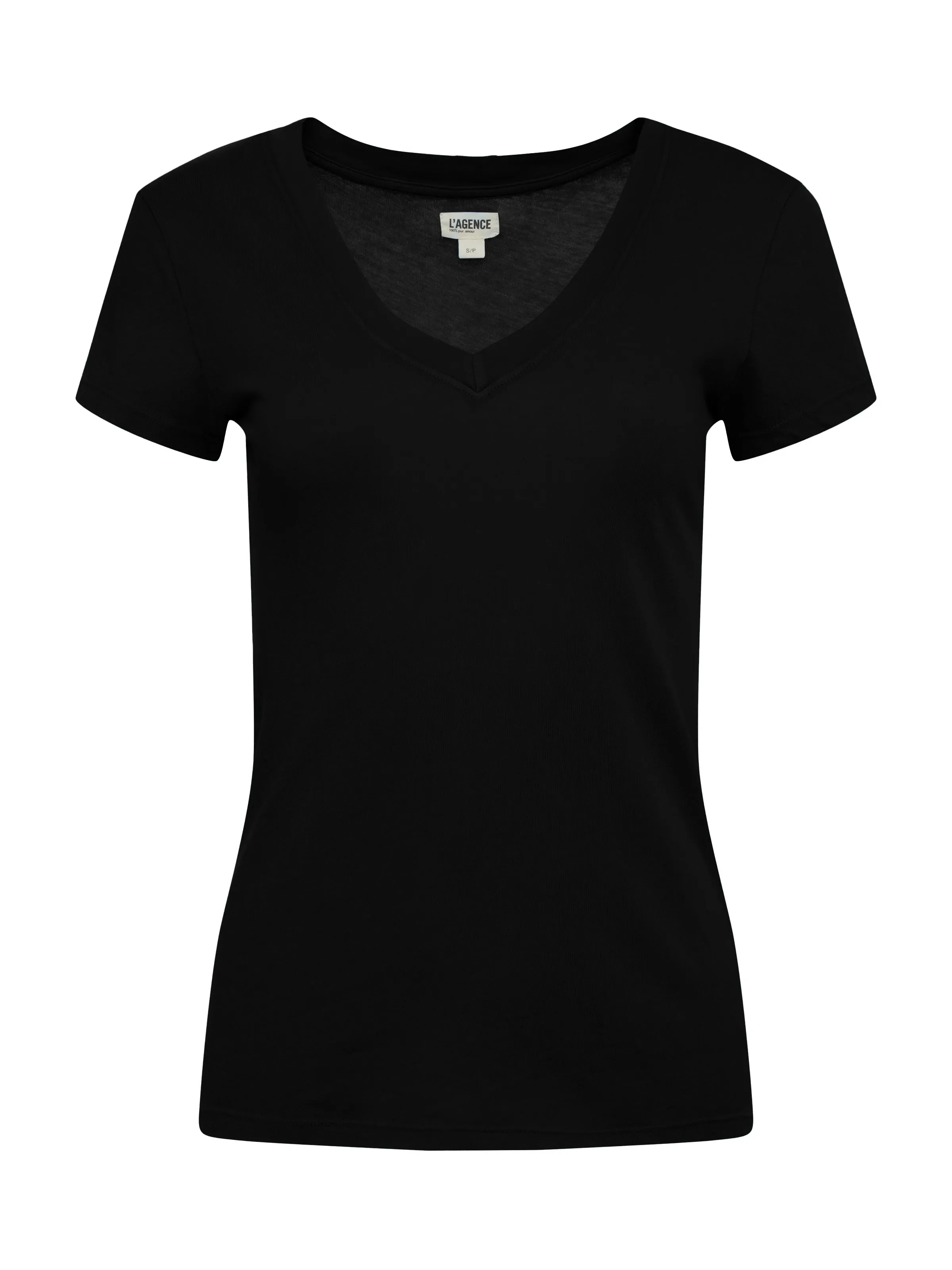 Becca Baumwoll-V-Ausschnitt T-Shirt