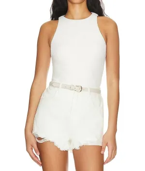 Bester Bodysuit in weißem Stretch