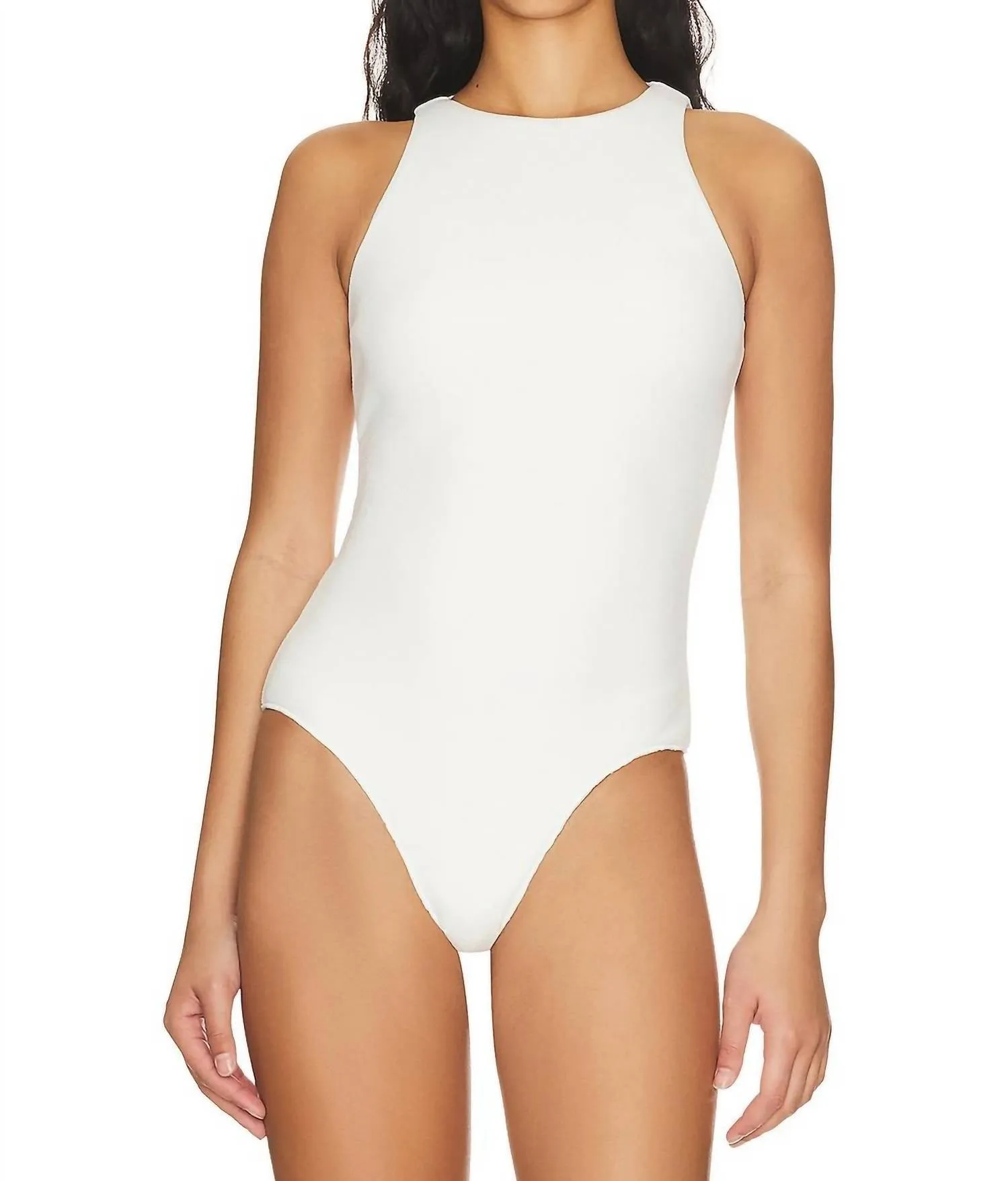 Bester Bodysuit in weißem Stretch