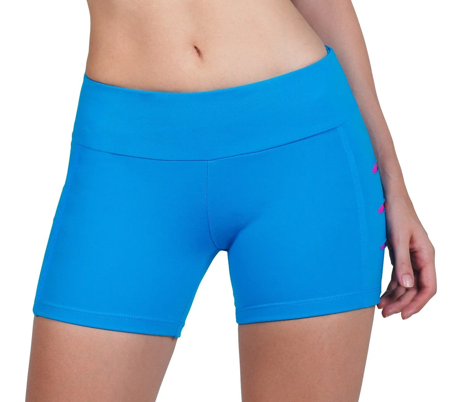 Bia Brazil Activewear Zerschnittene Shorts SH2451 Türkis/Fuchsia