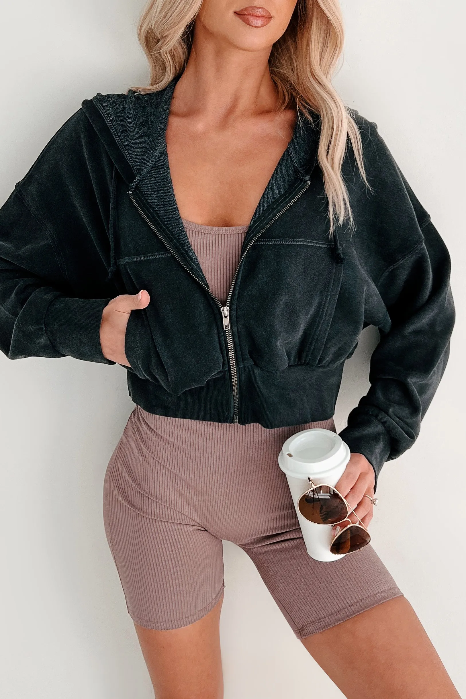 Bite The Dust Geregelte Zip-Up Kapuzenjacke (Schwarz)