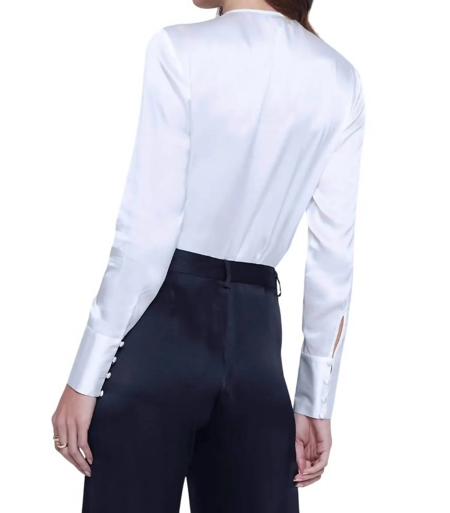 Blaze Plunge Bodysuit In Elfenbein