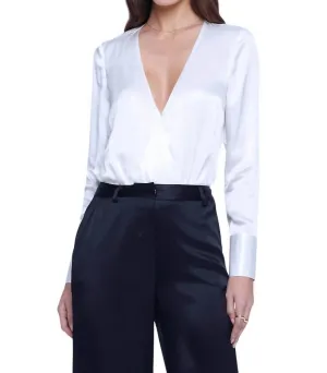 Blaze Plunge Bodysuit In Elfenbein