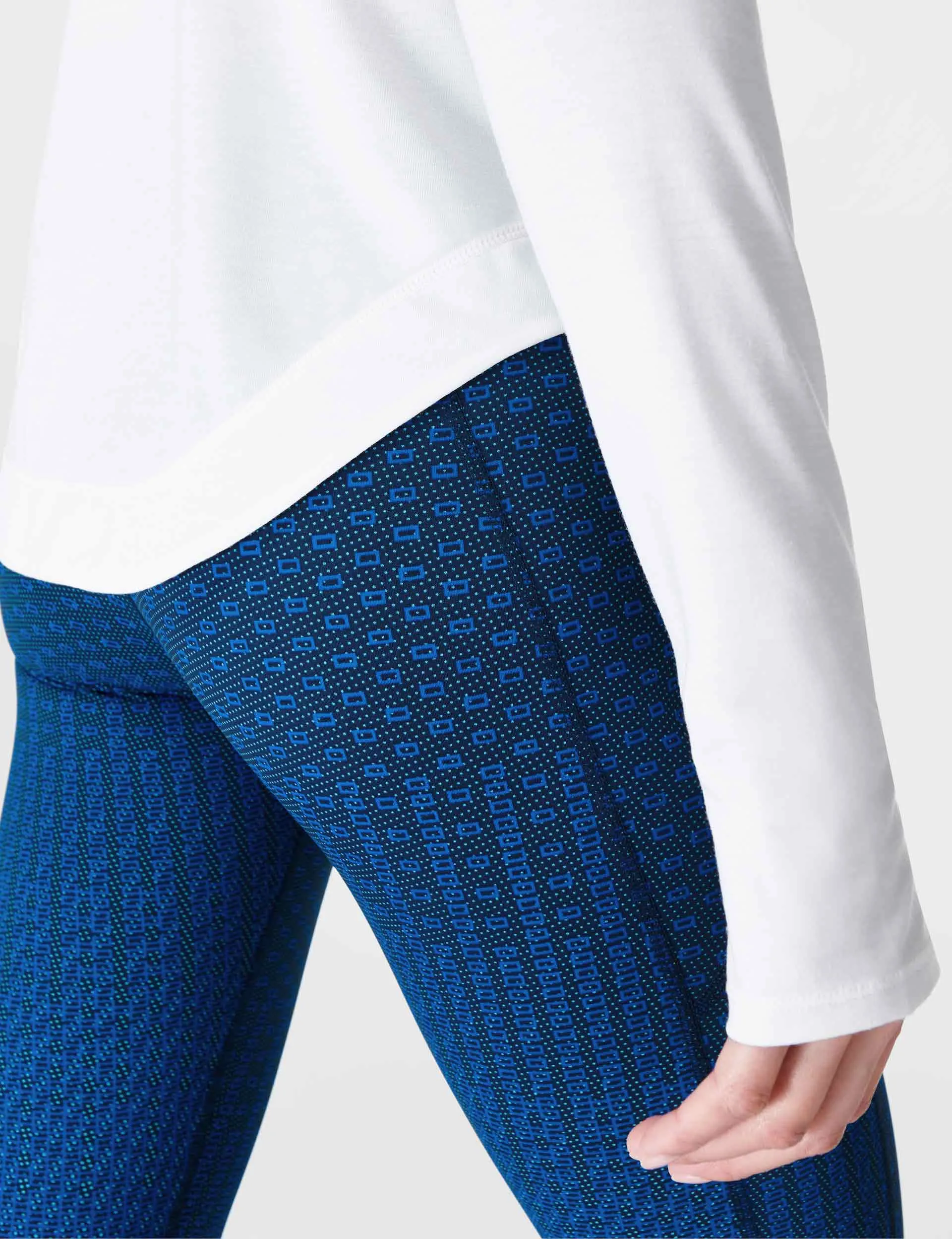 Breathe Easy Laufshirt mit langen Ärmeln - Weiß