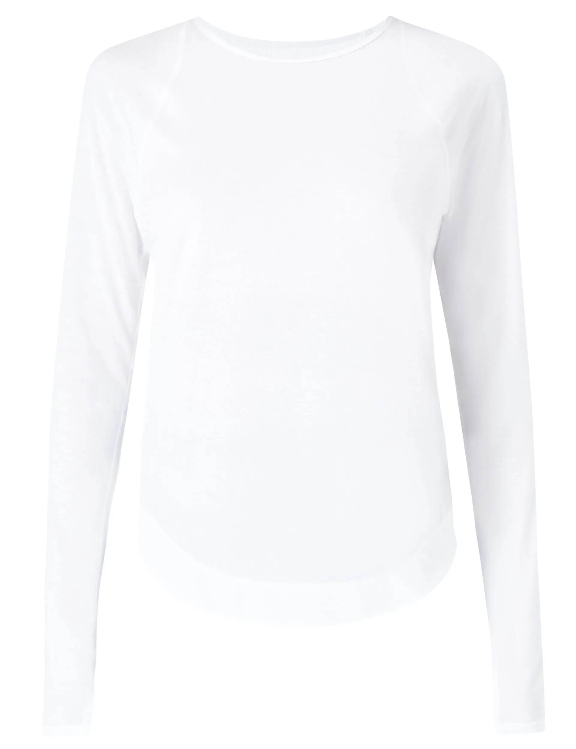 Breathe Easy Laufshirt mit langen Ärmeln - Weiß