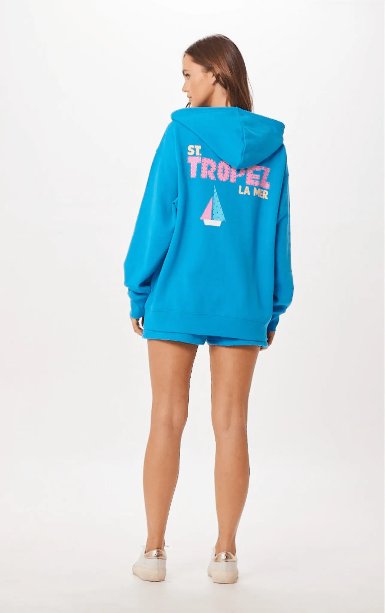Heller blauer St. Tropez Jet Setter Surf Wash Reißverschluss