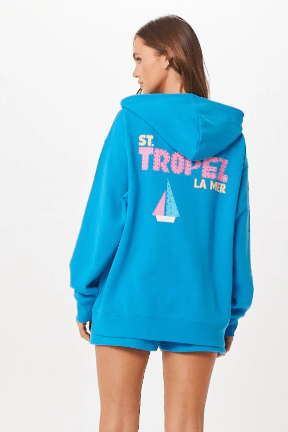 Heller blauer St. Tropez Jet Setter Surf Wash Reißverschluss