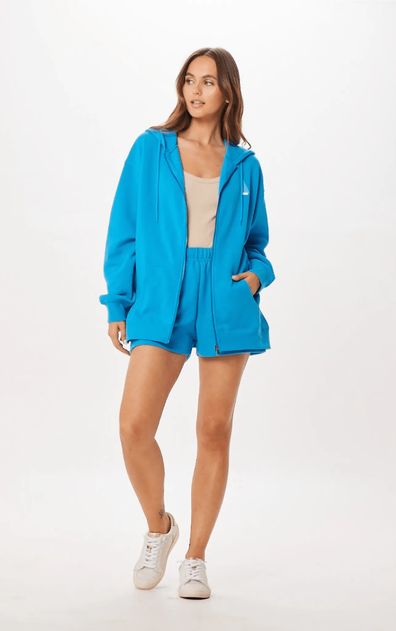 Heller blauer St. Tropez Jet Setter Surf Wash Reißverschluss
