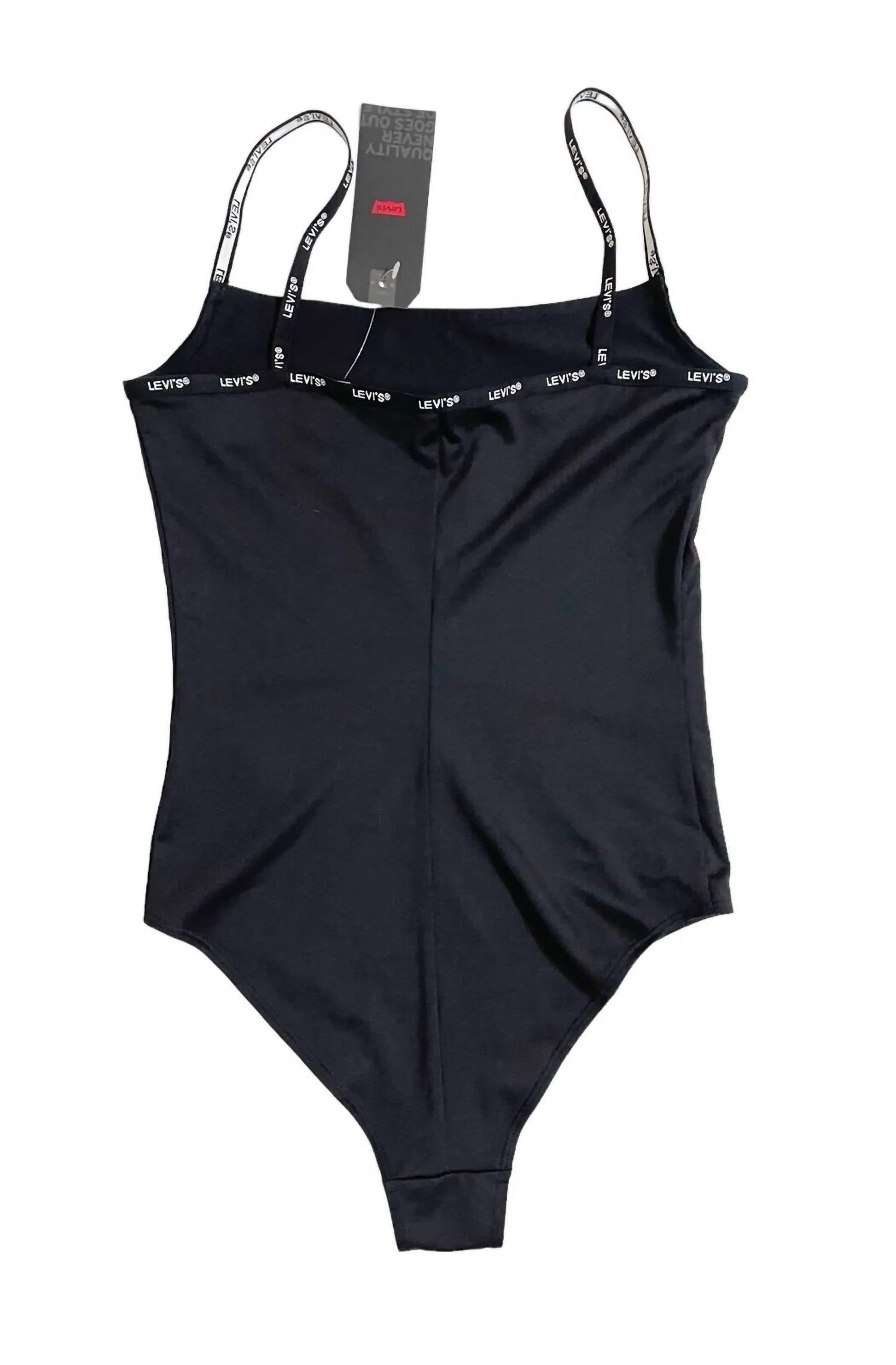 Brilliant Contrast Träger Paige Bodysuit in Schwarz