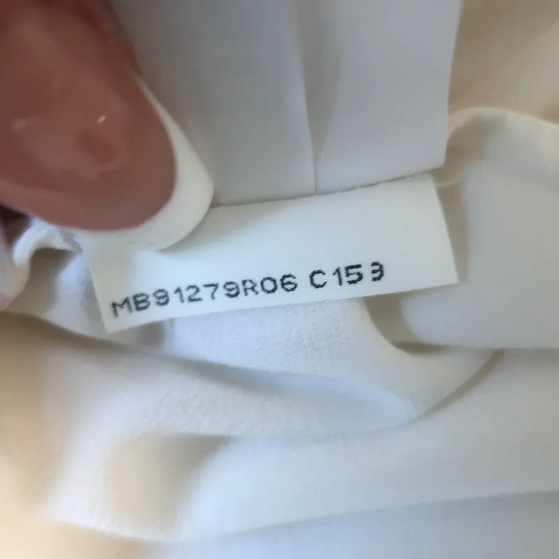 Brunello Cucinelli Monili-Trim Bluse mit Knopfleiste Cremefarben Dehnbare Seide Größe L