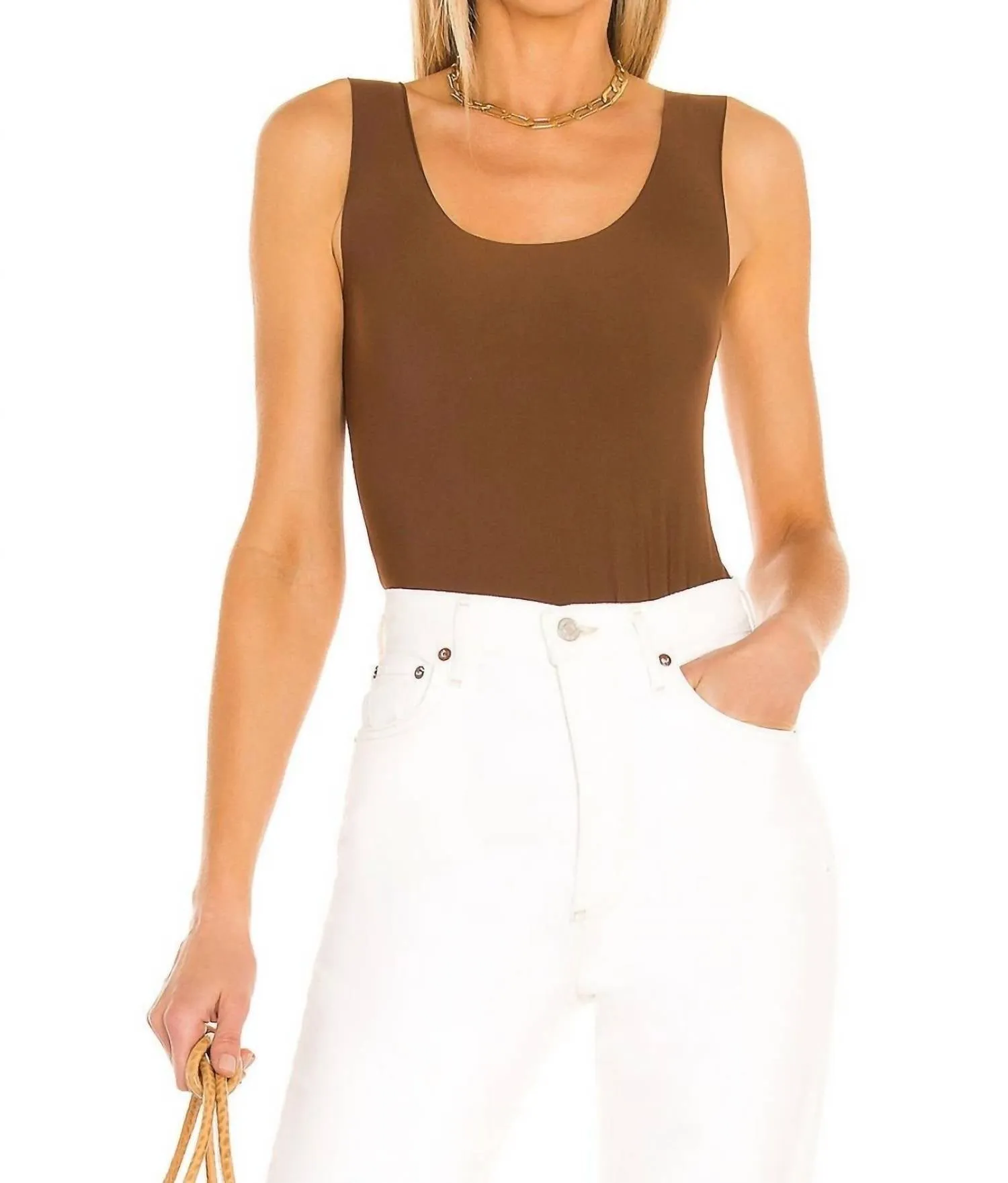 Butter Tank Bodysuit In Zimt