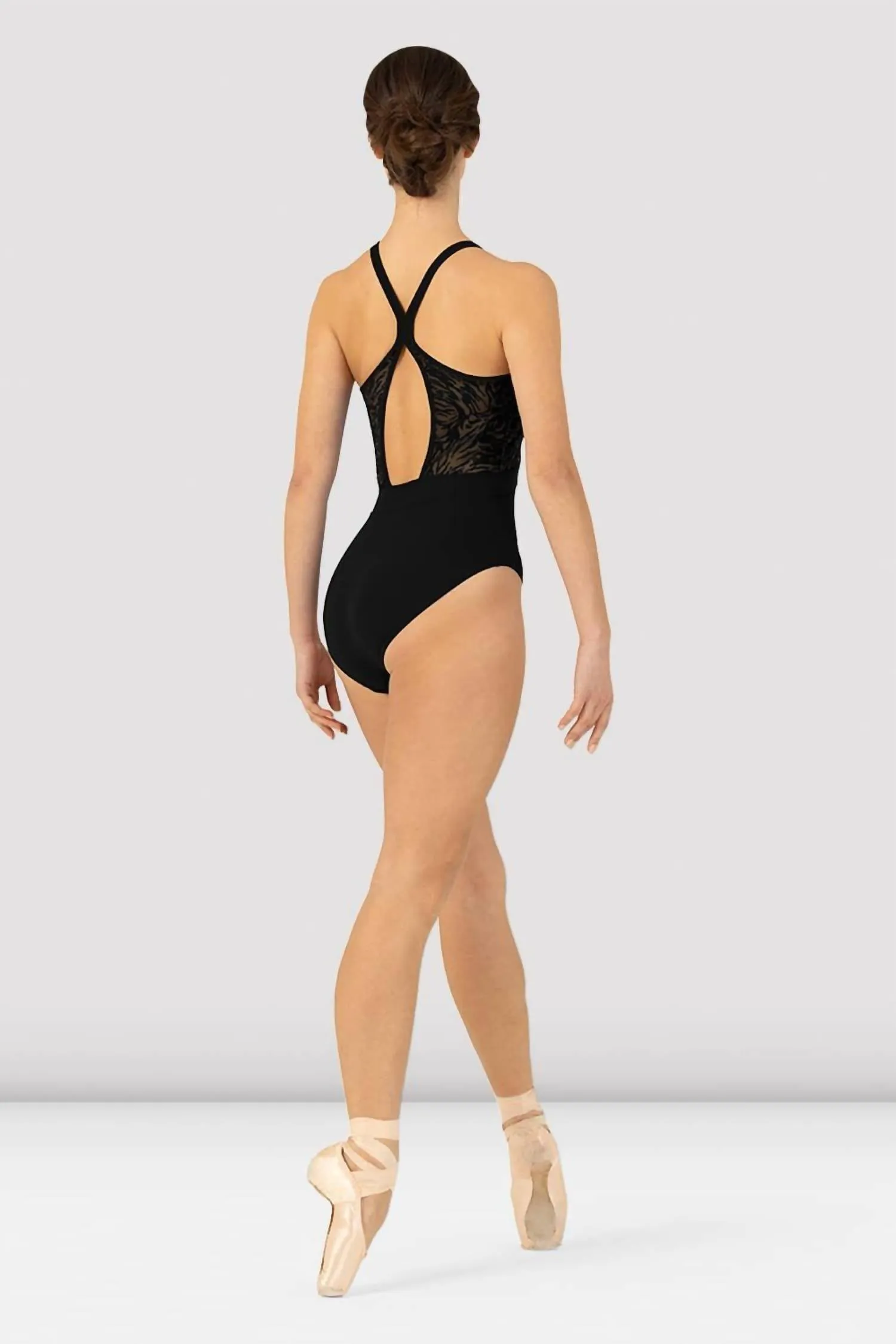 Carol Racerback Gymnastikanzug in Schwarz