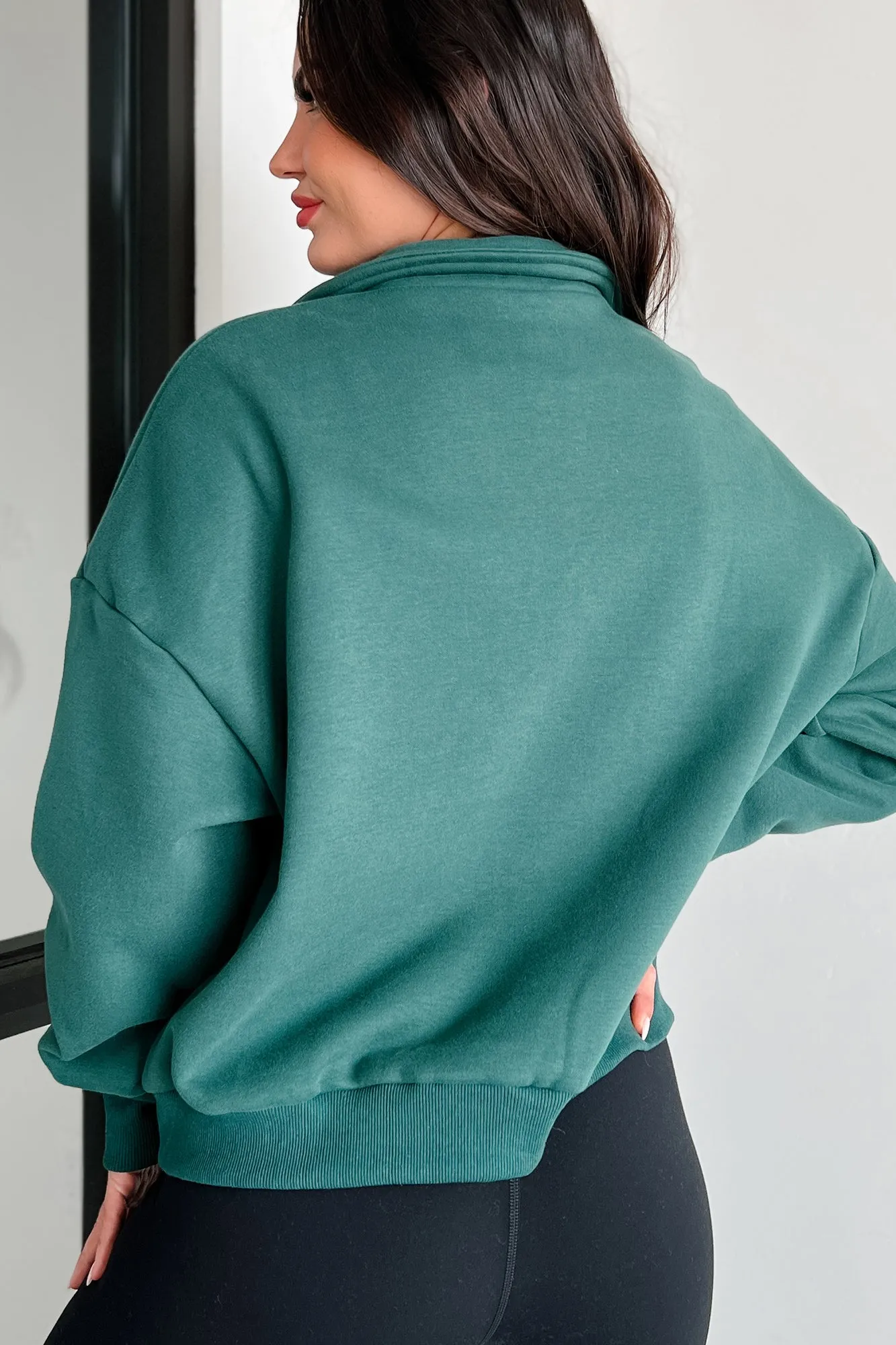 City Sights Viertelzip-Pullover (Jägergrün)