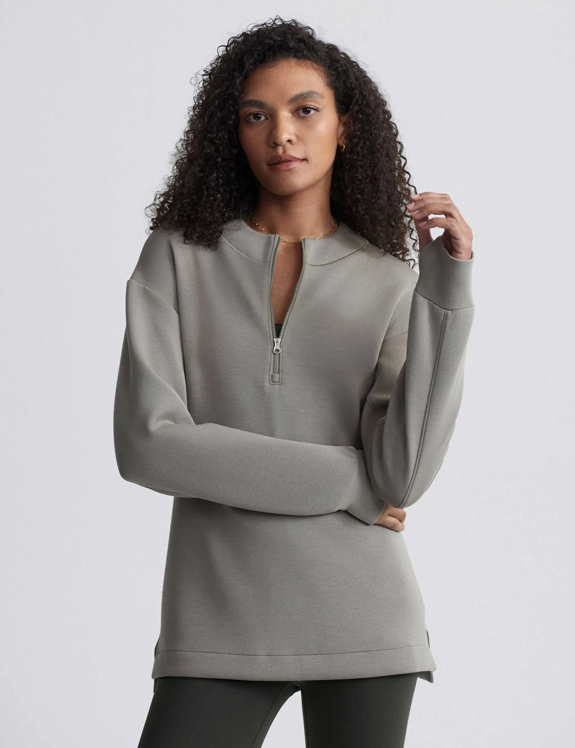 Cleo Half-Zip Midlayer - Gravitätsgrün
