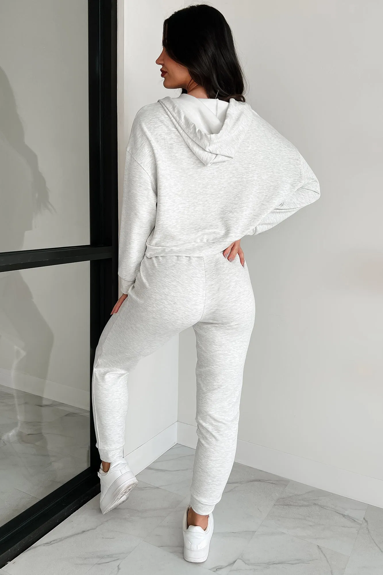 Cool As A Cucumber Kapuzenpullover & Jogginghosen-Set (Elfenbein-Marl)
